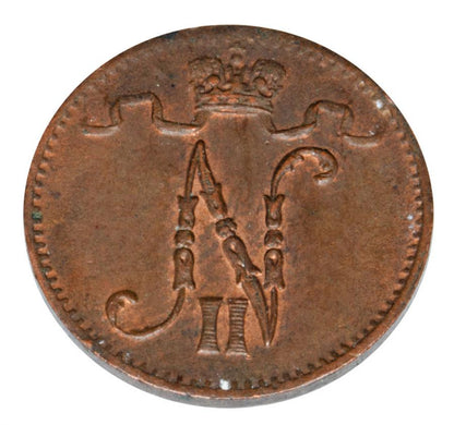 1 penni 1916 Mikołaj II Finlandia okupacja rosyjska Helsinki