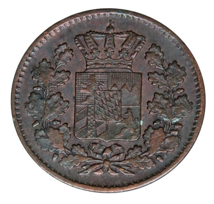 1 fenig 1869 Ludwik II Wittelsbach Niemcy Bawaria